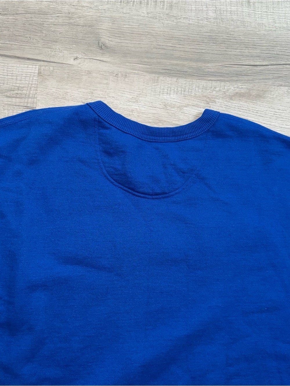 Champion Powerblend Fleece Crew Felt Script Logo Chainstitch GF88H Blue Sz XL - Picture 8 of 16